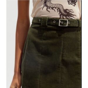 Urban Outfitters Franny belted corduroy pencil mini skirt